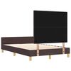 vidaXL Bedframe met hoofdeinde Donkerbruin 120 x 190 cm Stof
