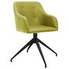 vidaXL Eetkamerstoelen 4 st draaibaar stof groen