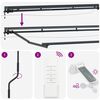vidaXL Elektrisch Zonnescherm Frame met LED's Antraciet 3 x 2 m