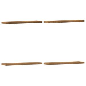 vidaXL Wandschappen 4 st 40x10x1,5 cm bewerkt hout artisanaal eiken