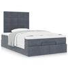 vidaXL Ottoman bed met matrassen 120x200cm fluweel donkergrijs