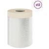 vidaXL Stofdoek met plakband 12 pcs Doorzichtig 30 x 3300 cm HDPE