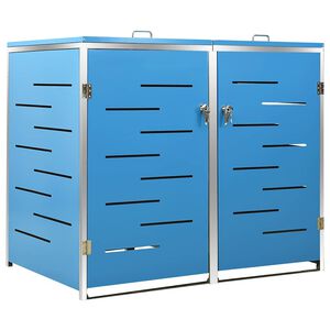 vidaXL Containerberging dubbel 138x77,5x115 cm roestvrij staal