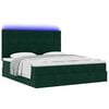 vidaXL Ottoman bed met matrassen en LED's 180x200cm fluweel