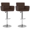 vidaXL Barstoelen 2 st kunstleer bruin