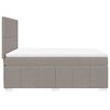 vidaXL Boxspring met matras stof taupe 160x200 cm