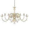 vidaXL Kroonluchter wit metaal 8 x E14 lampen