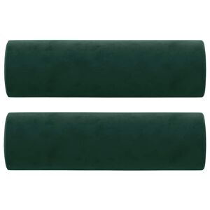 vidaXL Sierkussens 2 st 15x50 cm fluweel donkergroen
