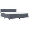 vidaXL Boxspringbed met matras Donkergrijs 180 x 200 cm Fluweel