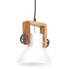 vidaXL Hanglamp industrieel rond 25 W E27 19 cm wit