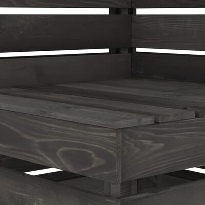 vidaXL 10-delige Loungeset grijs geïmpregneerd grenenhout