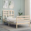 vidaXL Bedframe met hoofdbord massief hout