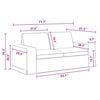 vidaXL Bank 2 pcs Donkergrijs 182 x 80 x 82 cm Stof