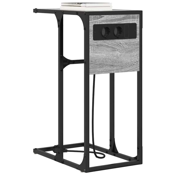 vidaXL Nachtkastje Grijs Sonoma 41,5 x 26 x 60,5 cm Bewerkt hout