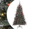 vidaXL Kunstkerstboom Groen 150 cm PVC en Plastic en Staal
