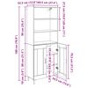 vidaXL Hoge kast Artisan Eiken 69,5 x 34 x 180 cm Bewerkt hout