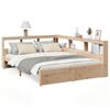 vidaXL Bed met boekenkast zonder matras massief grenenhout 140x200 cm