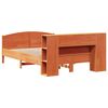 vidaXL Bed met boekenkast zonder matras grenenhout wasbruin 150x200 cm