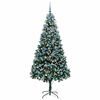 vidaXL Kunstkerstboom Groen 210 cm PVC en Staal en Kunststof