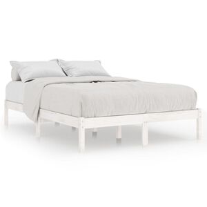 vidaXL Bedframe massief grenenhout wit 120x200 cm