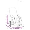 vidaXL Hondenfietstrailer oxford stof en ijzer blauw
