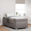 vidaXL Bedframe met matras Taupe 90 x 200 cm Stof