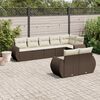 vidaXL 8-delige Loungeset met kussens poly rattan bruin