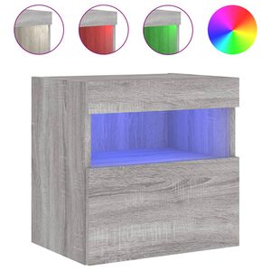vidaXL Tv-wandmeubel met LED 40x30x40 cm grijs sonoma eikenkleurig