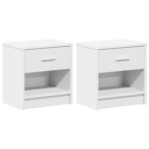 vidaXL Nachtkastjes 2 st met lade 39x28x41 cm wit