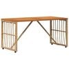 vidaXL Buiten Tafel Naturel 80 x 40 x 40 cm Staal en Poly Rattan