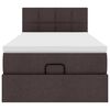 vidaXL Ottoman bed met matras 90x190cm stof donkerbruin