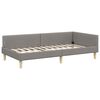 vidaXL Hoekbedframe met Matras met matras 2 pcs Taupe Stof