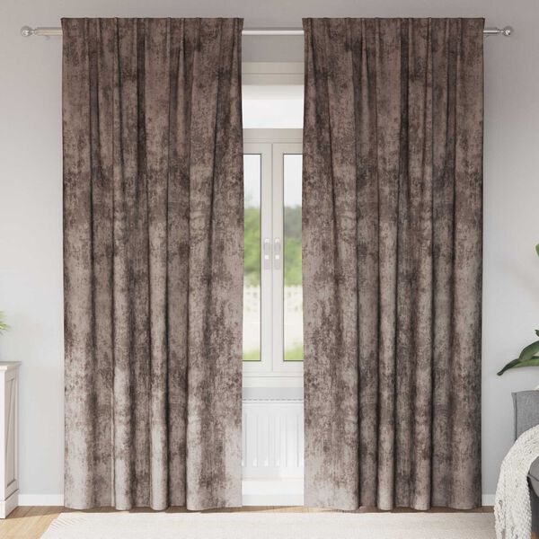 vidaXL Velvet Gordijnen 2 pcs Cappuccino 245 x 140 cm Fluweel