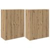 vidaXL Wandkast 2 st Artisan Eiken 69,5 x 34 x 90 cm Bewerkt hout