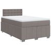 vidaXL Boxspring met matras stof taupe 120x190 cm