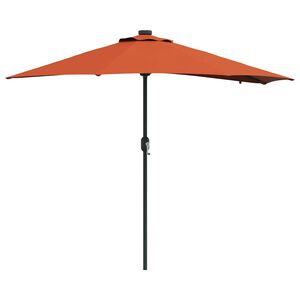 vidaXL Tuinparasol Terracotta 294 x 150 x 223 cm Polyester en staal