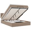 vidaXL Bed poef met matrassen en LED's 140x200cm kunstleer