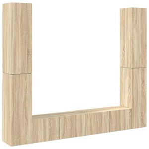 vidaXL 6-delige Tv-meubelset bewerkt hout sonoma eikenkleurig
