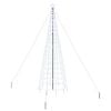 vidaXL LED Kerstboom EKENAS 400 cm 800 LED's Koudwit Staal Koudwit
