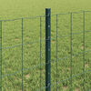 vidaXL Hek met Paal Groen 0,6 x 25 m Staal en PVC
