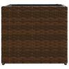 vidaXL Plantenbakken 2 st 36x30x32 cm poly rattan bruin