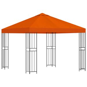 vidaXL Paviljoen 3 x 3 m Oranje Polyester en staal 190 gsm