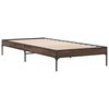 vidaXL Bedframe bewerkt hout en metaal bruin eikenkleurig 100x200 cm