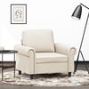 vidaXL Fauteuil 60 cm kunstleer cr&egrave;mekleurig