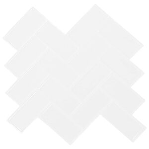 vidaXL Haringbeen Tegel 20 pcs Wit 30 x 30 cm Polyurethaan en PET