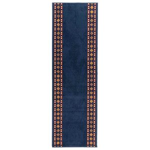 vidaXL Tapijtloper FLORNES Geweven Blauw PP 7 mm