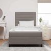 vidaXL Boxspring bed met matras met LED Taupe 120 x 200 cm Stof