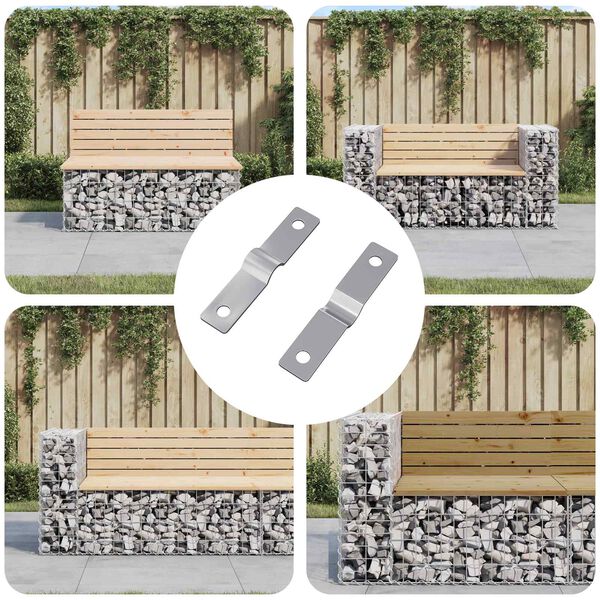 vidaXL Strijkplaat 2 pcs Zilver 50 x 10 x 1,2 mm IJzer