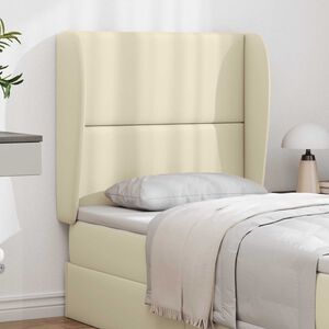 vidaXL Hoofdbord oor Cr&egrave;me PVC