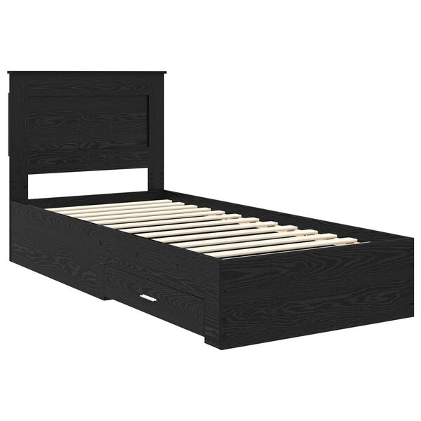 vidaXL Bedframe met lade met hoofdeinde met opslag Bewerkt hout